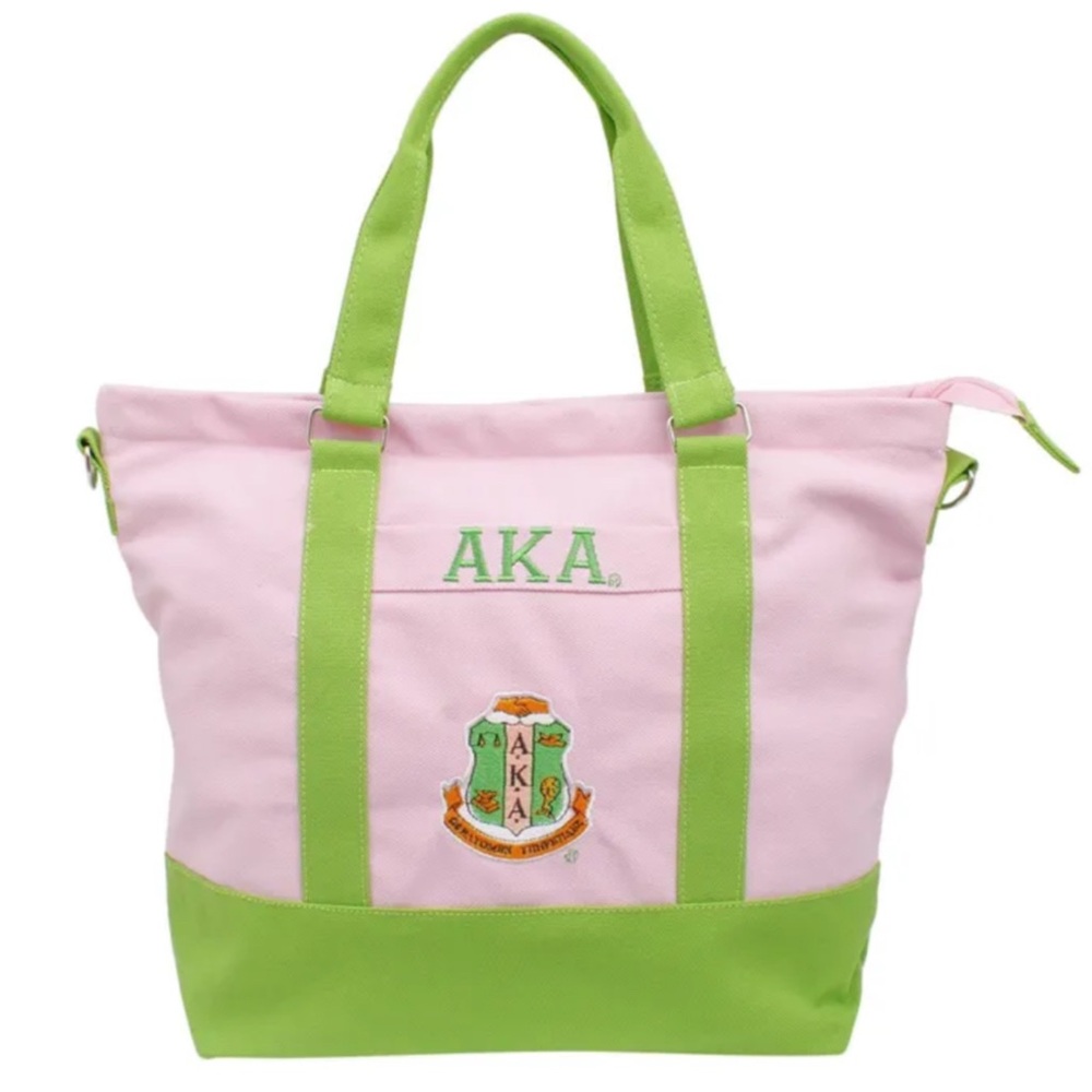 AKA Pink and Green Tote Bag